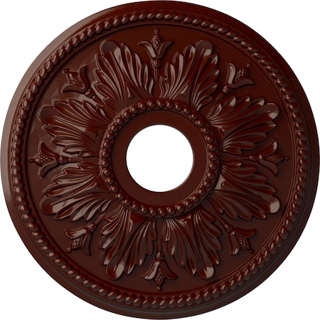 Edinburgh Medallion (Canopies up to 5 1/8"), 18 1/8"OD x 3 1/2"ID x 2 3/4"P, Brushed Mahogany